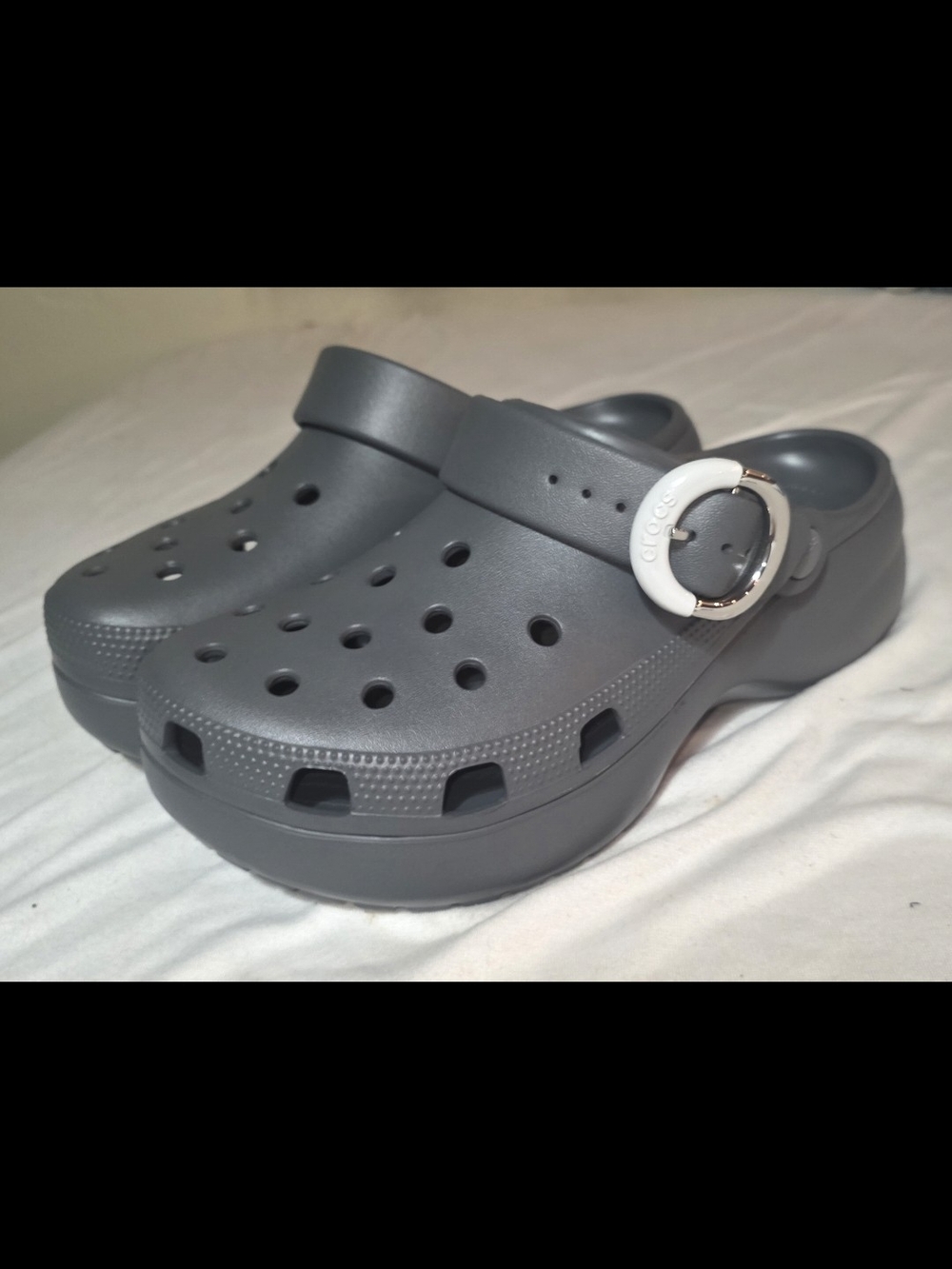 W10 Grey Crocs